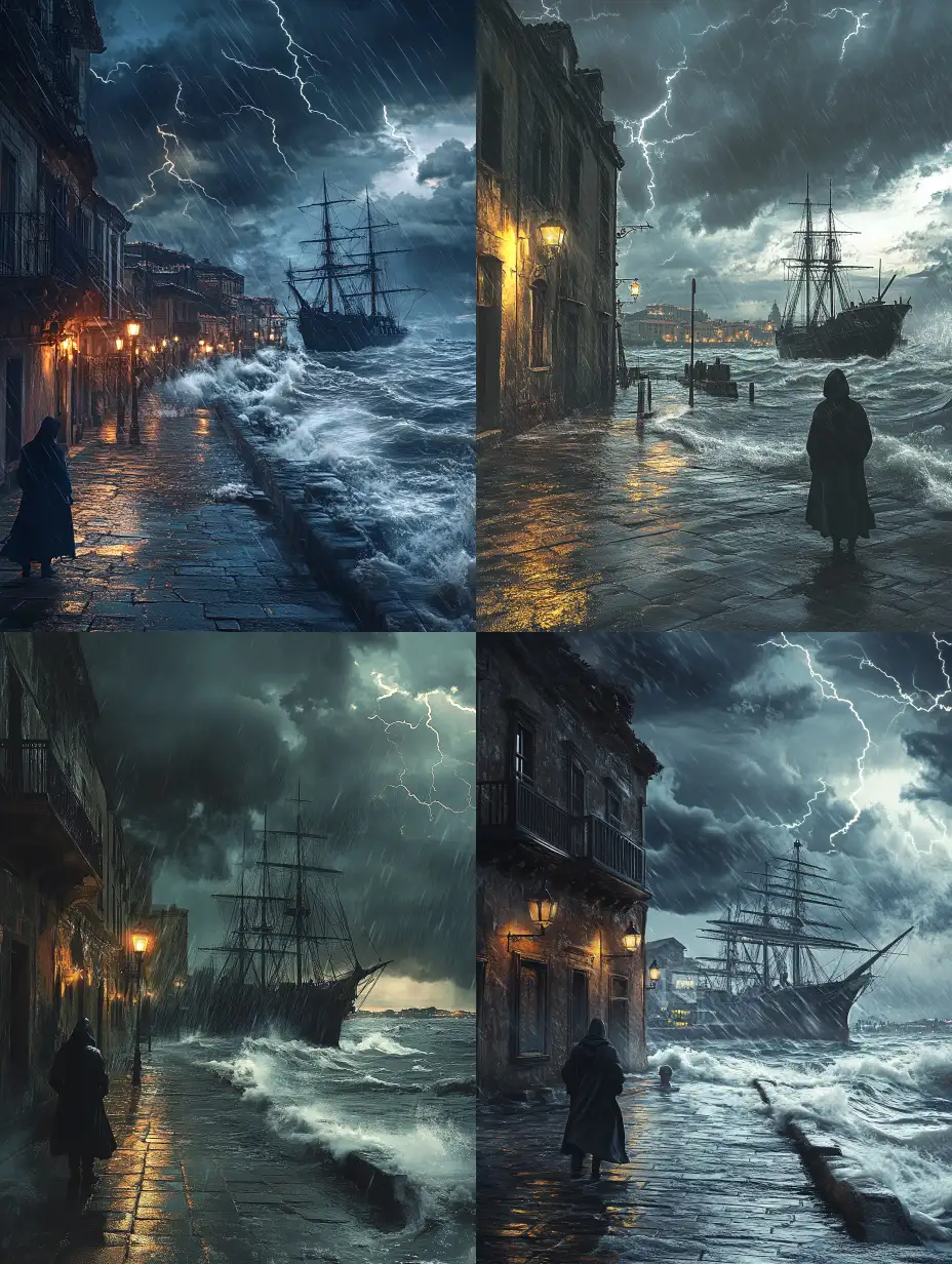 Resilient-Figure-in-Dark-Fantasy-Italian-Port-During-Winter-Storm