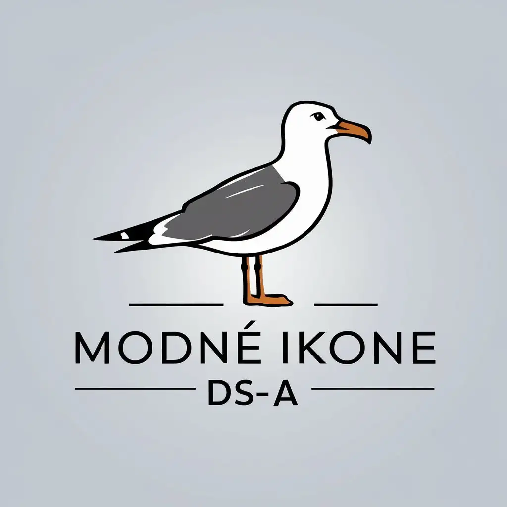 LOGO Design for MODNE IKONE DSA Elegant Seagull Symbol for Animals Pets