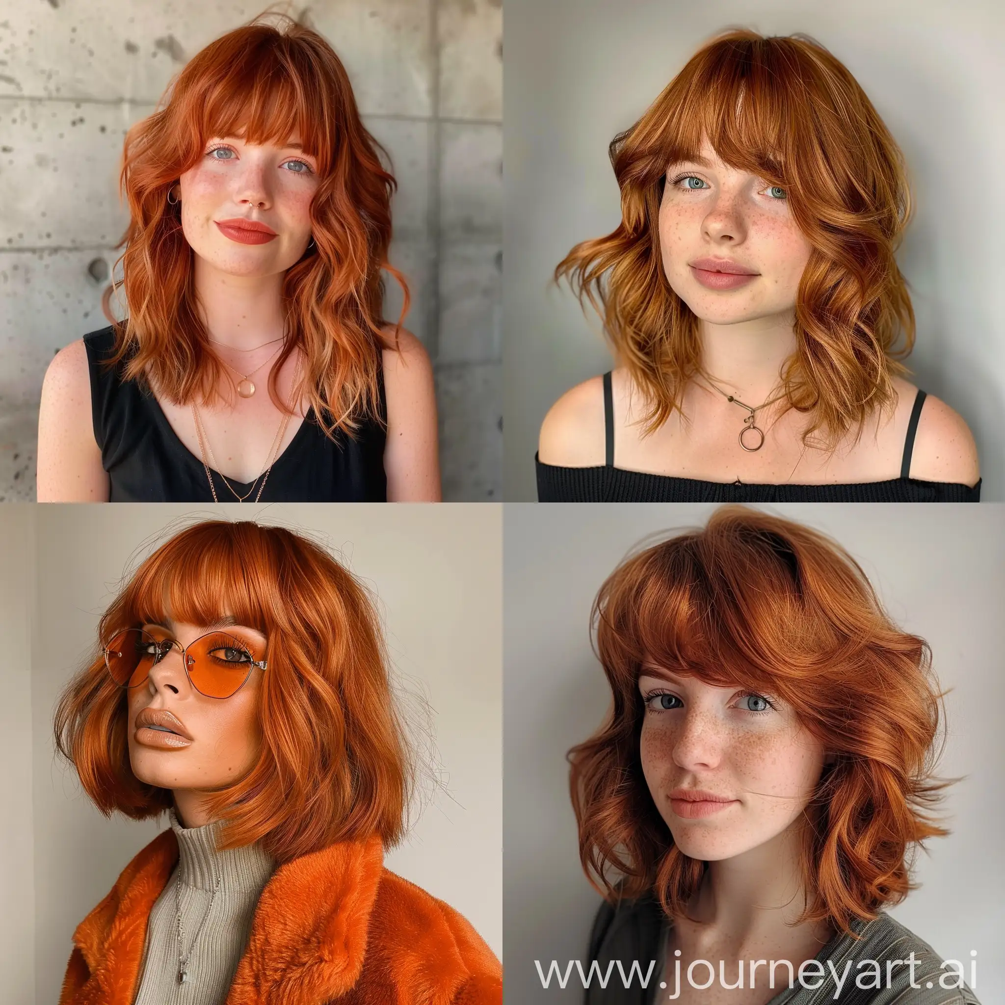 Woman-with-Copper-Red-Bixie-and-Curtain-Bangs-Hairstyle