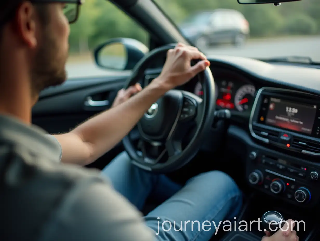 Driver-Pulling-Hand-Brake