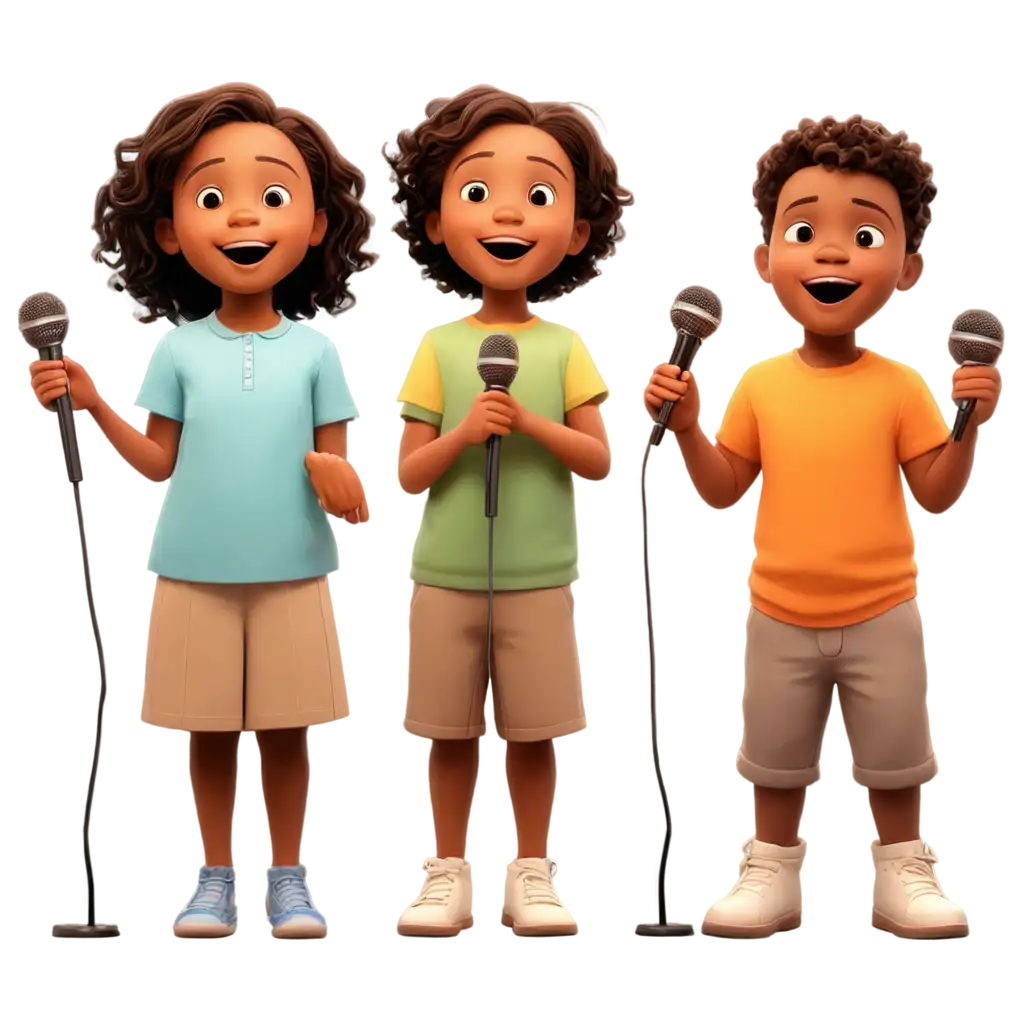 Cartoon-Children-Singing-in-Church-Holding-Mic-PNG-Image-for-Creative-Use