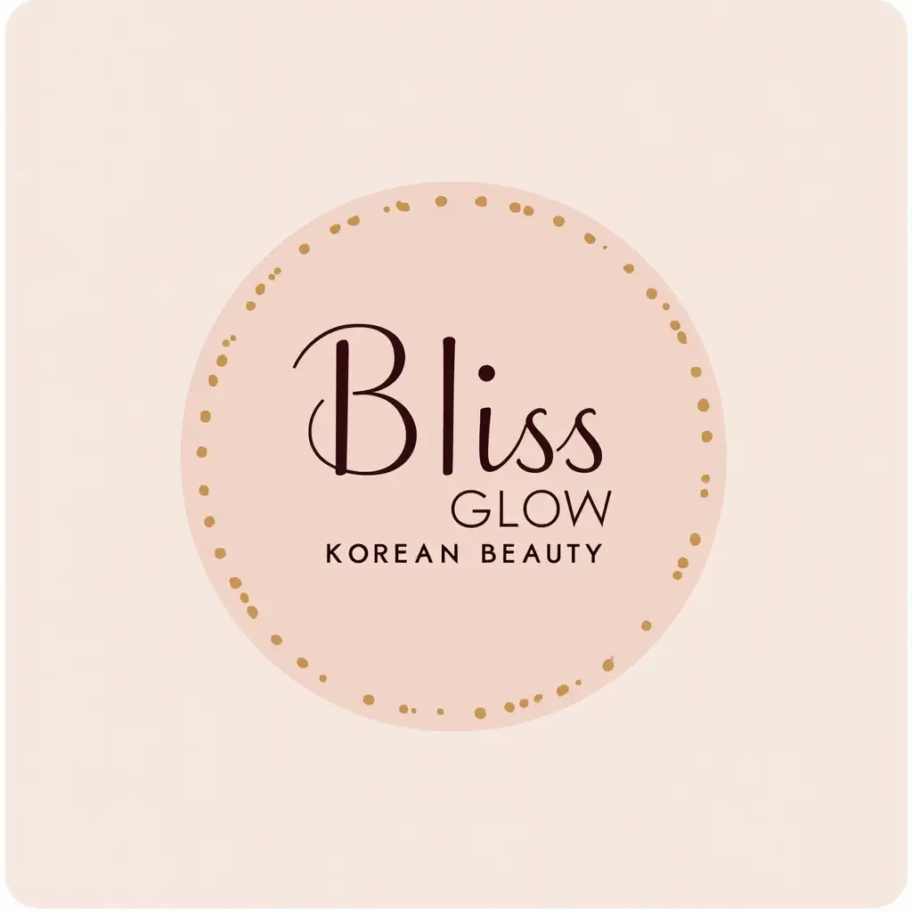 Make me a logo with the name Bliss Glow Korean Beauty