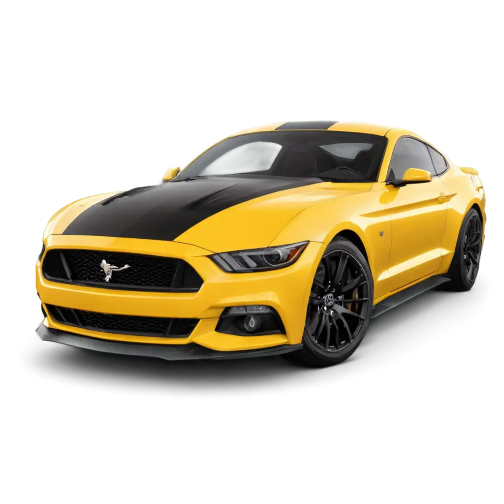 Yellow-Mustang-PNG-Image-Stunning-HighQuality-Car-Illustration