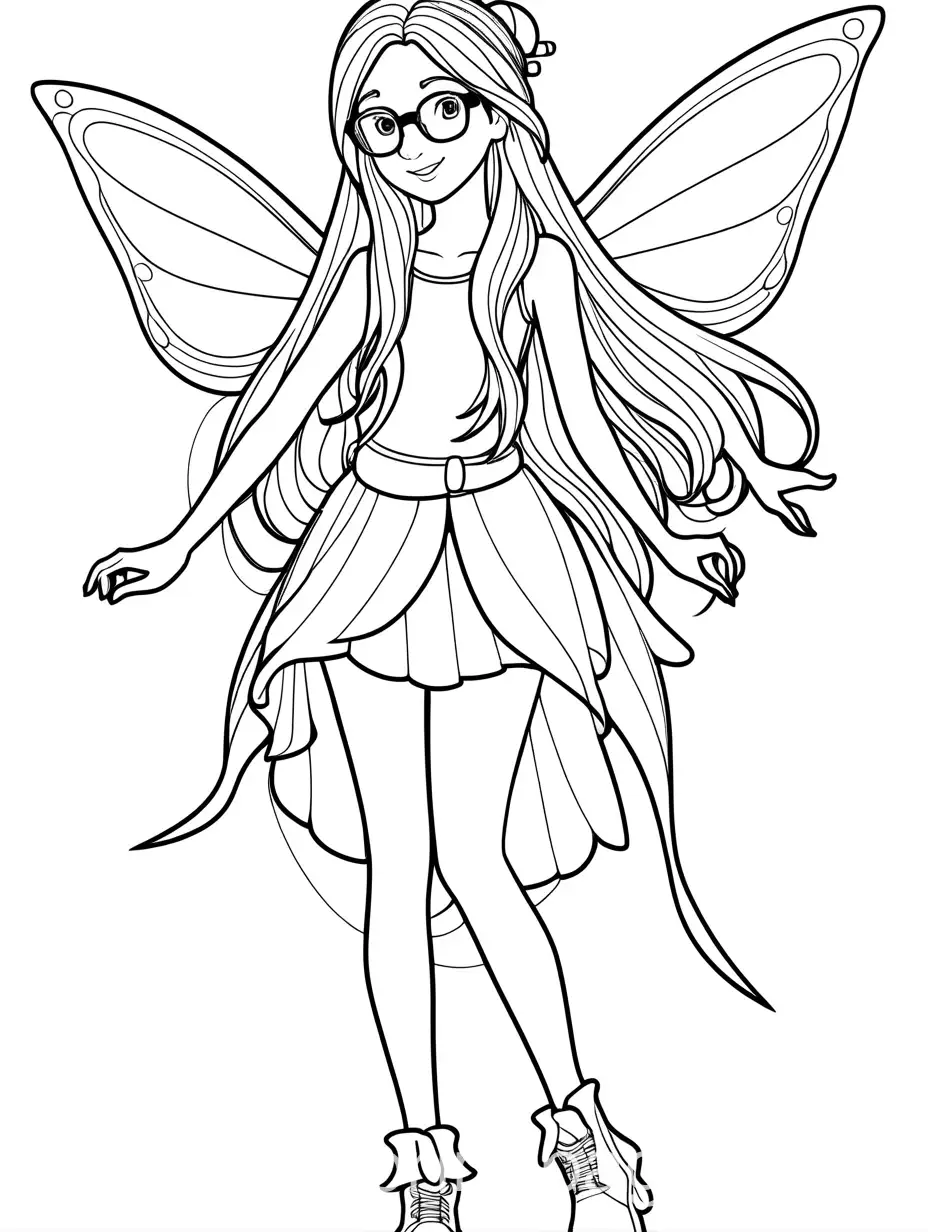 Teen-Fairy-of-Technology-Coloring-Page-with-Long-Hair-and-Glasses