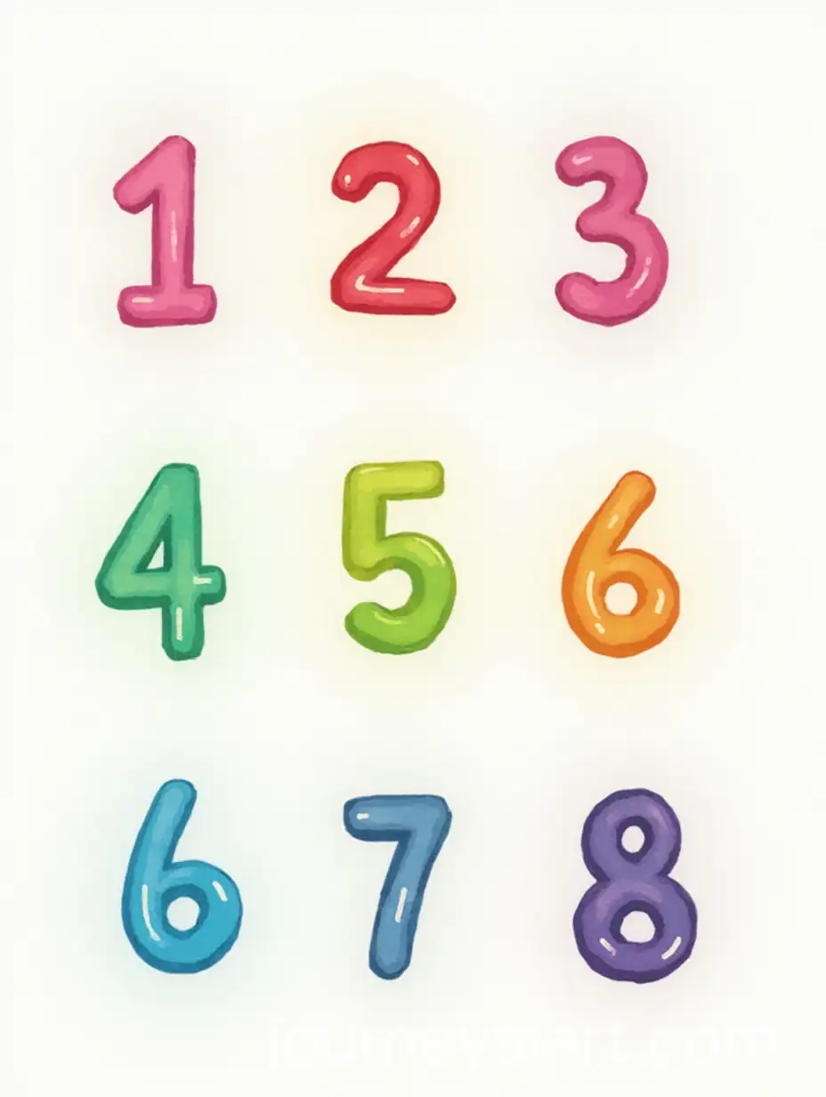 Colorful-Number-Sequence-from-1-to-6