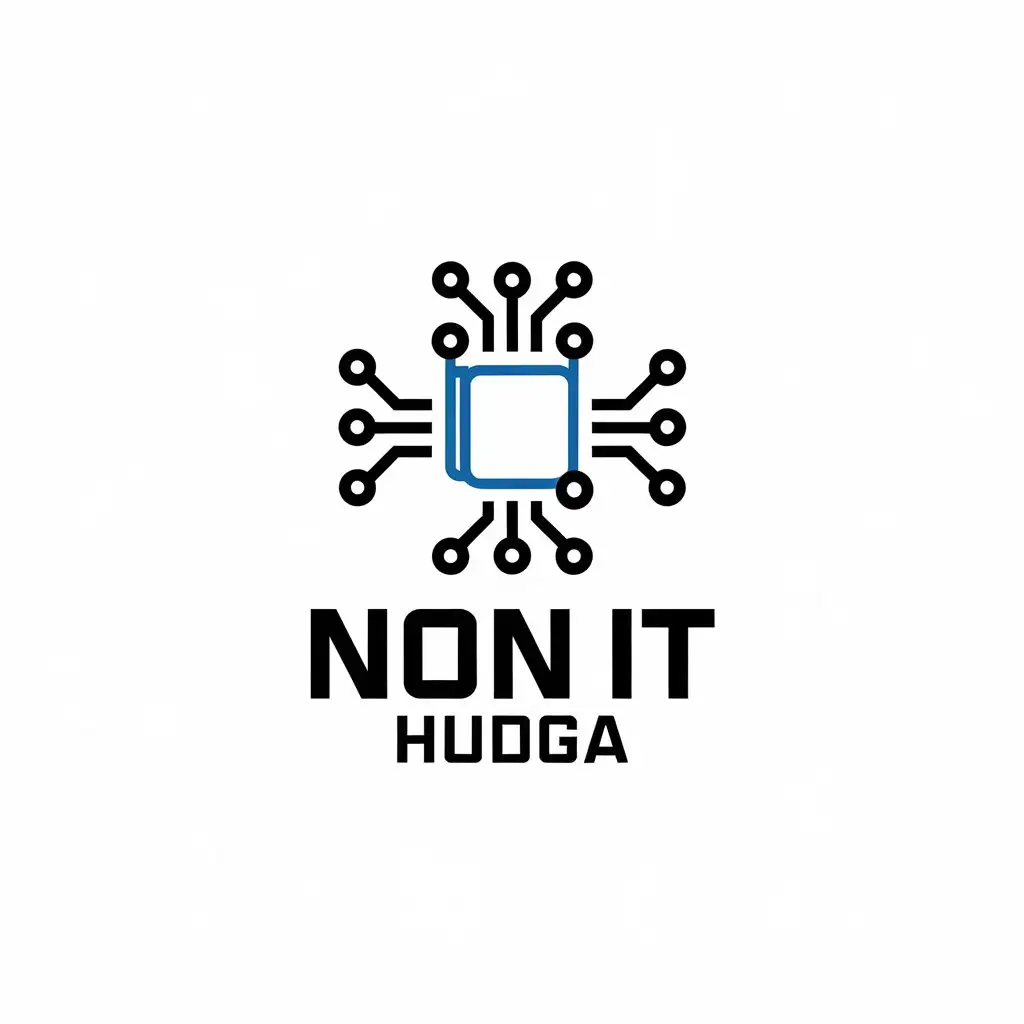 LOGO-Design-for-NON-IT-HUDGA-Modern-Tech-Symbol-with-Clear-Background