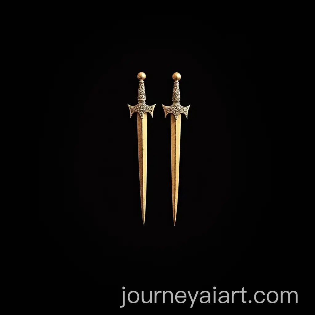 Ingush-Solar-Sign-with-Two-Daggers-on-Black-Background