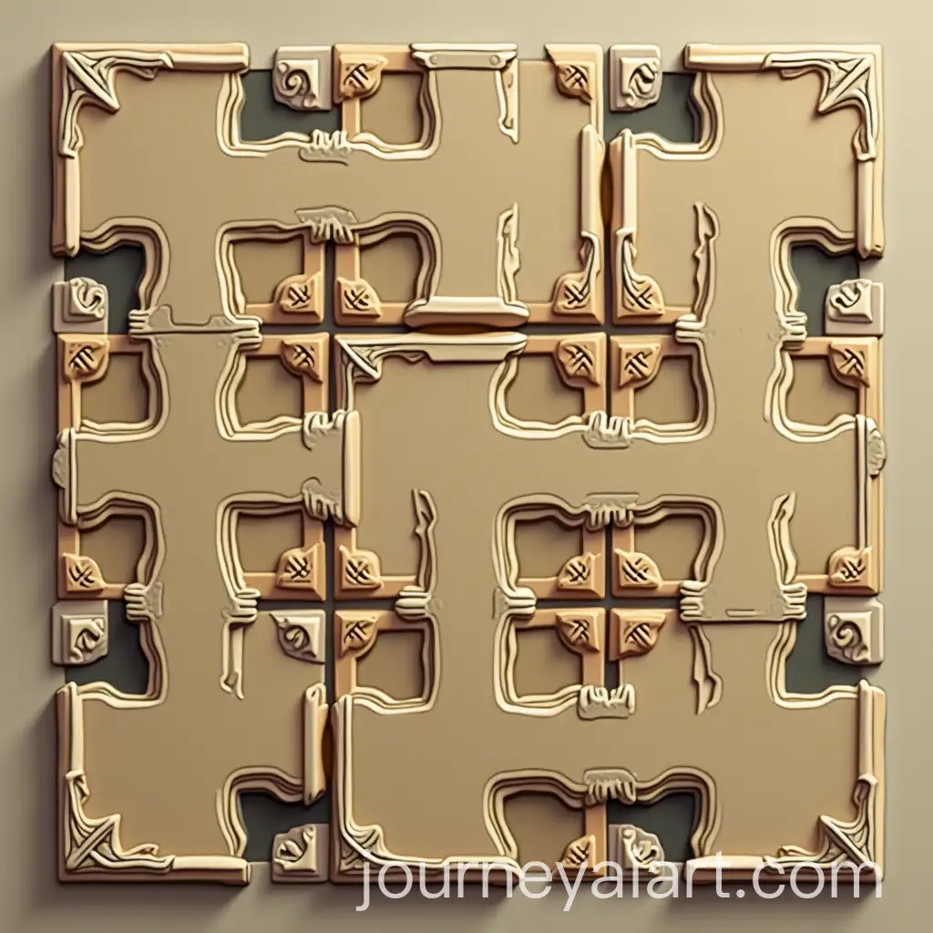 2D-Board-Game-Tile-with-a-90Degree-Turn-Design