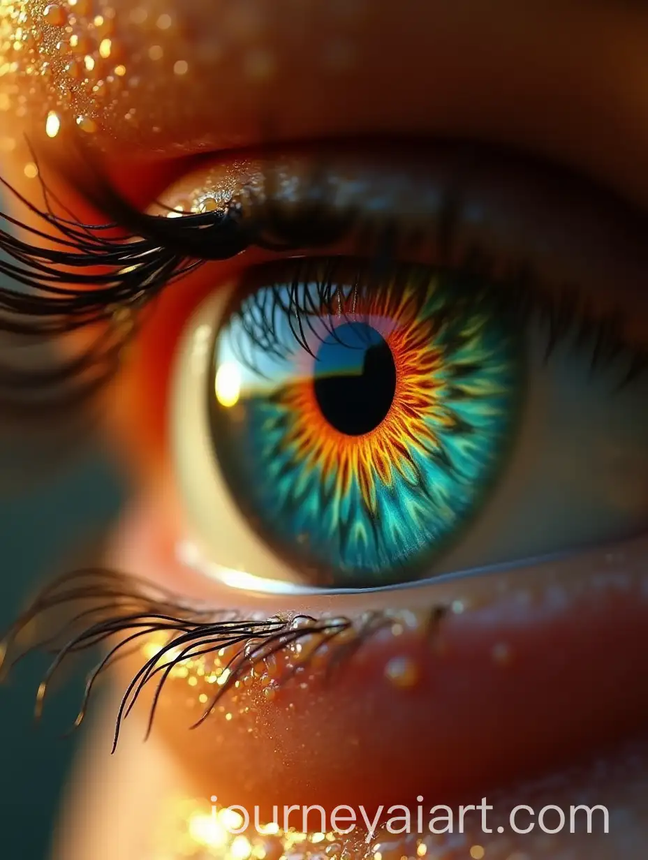 Closeup-of-a-Human-Eye-with-Surreal-Lord-Shiva-Reflection-and-Fiery-Iris-Colors