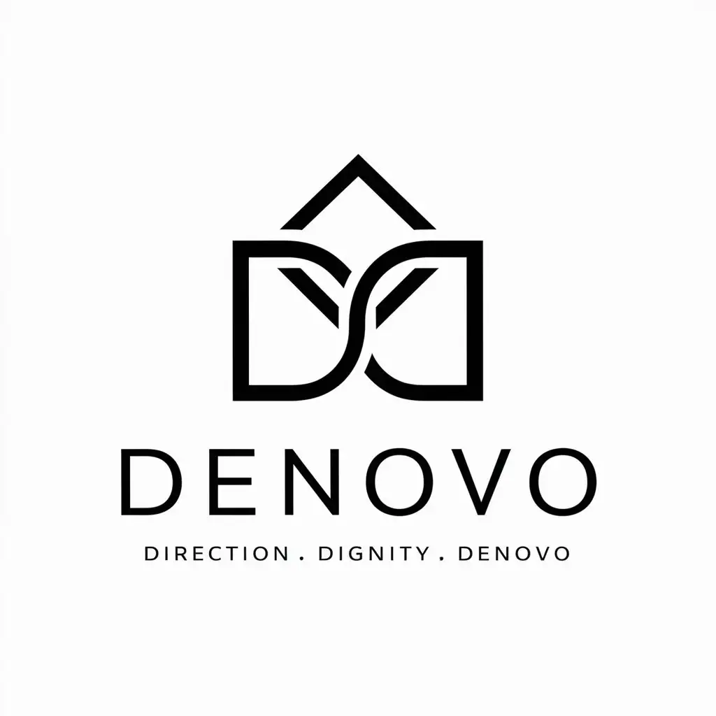 LOGO Design for DeNovo Clean Simple Vector Logo Symbolizing Renewal in Real Estate