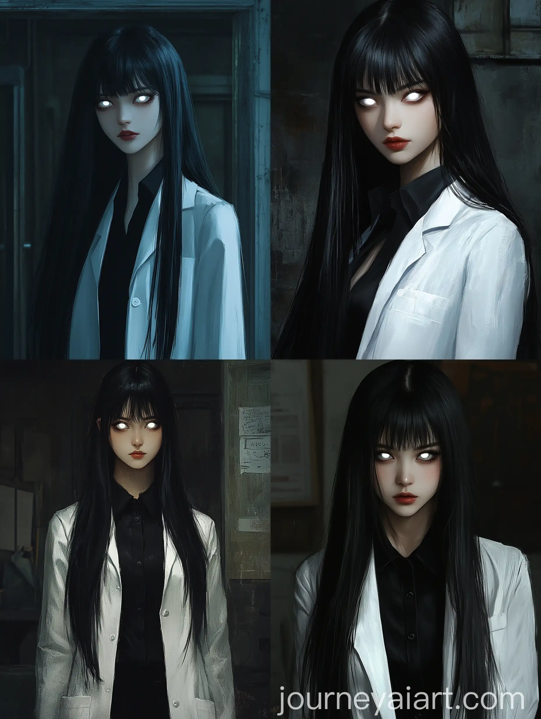 AnimeStyle-Asian-Woman-with-Glowing-Eyes-in-Dramatic-Lighting