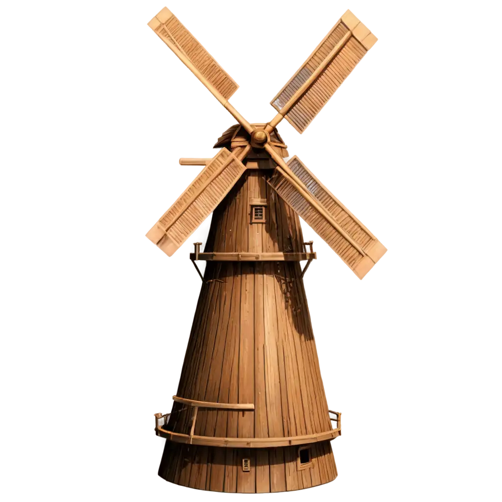 Stunning-Wooden-Windmill-PNG-HighResolution-Imagery-for-Versatile-Applications