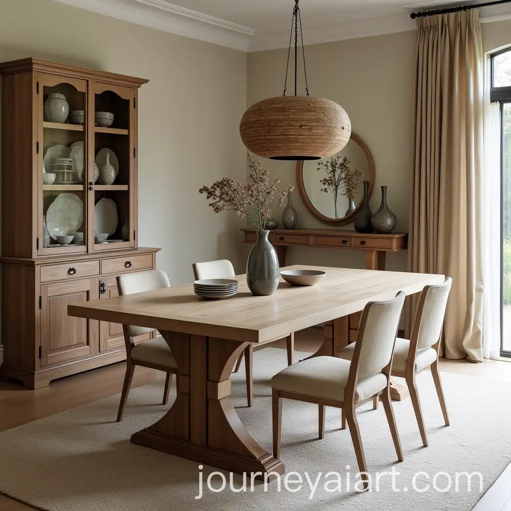 Rustic-Dining-Room-with-Elegant-Oak-Furniture-and-Minimalist-Dcor