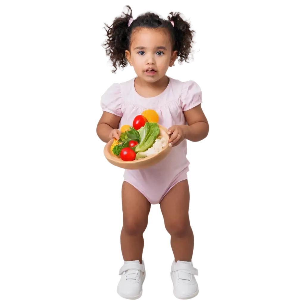 Delightful-Baby-Girl-with-Food-HighQuality-PNG-for-Clear-Visual-Appeal