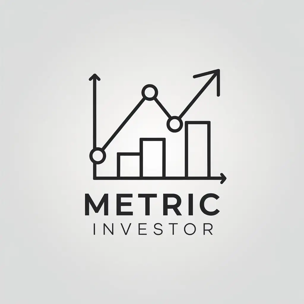 LOGO Design for Metric Investor Minimalistic Line Chart for Finance Industry