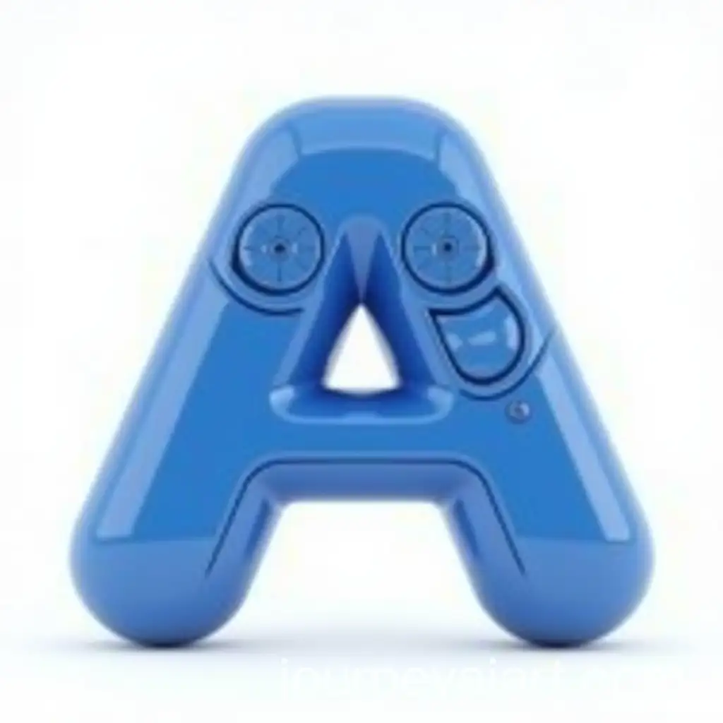 FuturAI-Image-Prompt-Expansionistic-Blue-A-Shaped-Video-Game-Controller-with-Detailed-Buttons