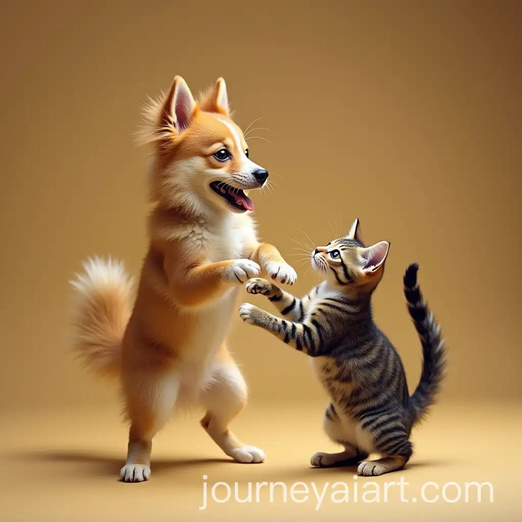 Dancing-Duo-A-Joyful-Dog-and-Cat