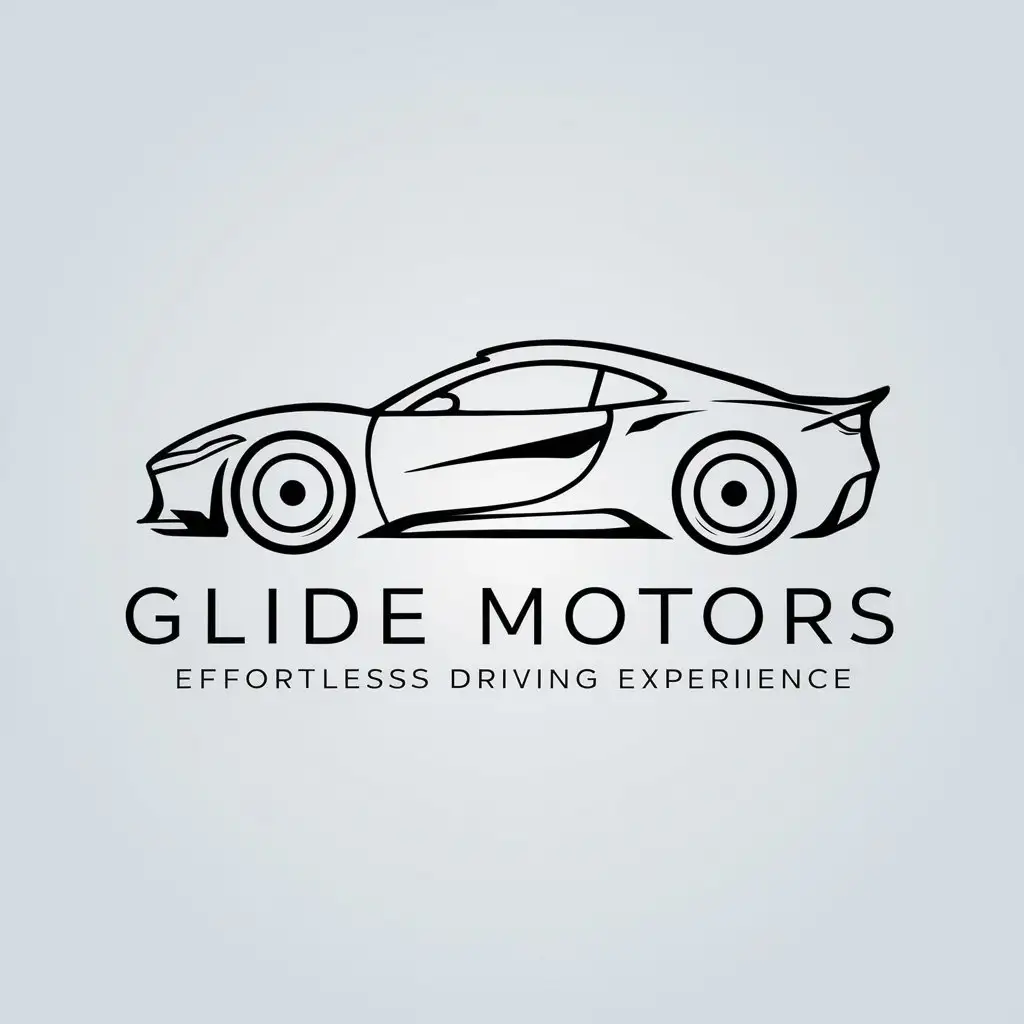 LOGO Design For Glide Motors Sleek and Luxurious Car Theme