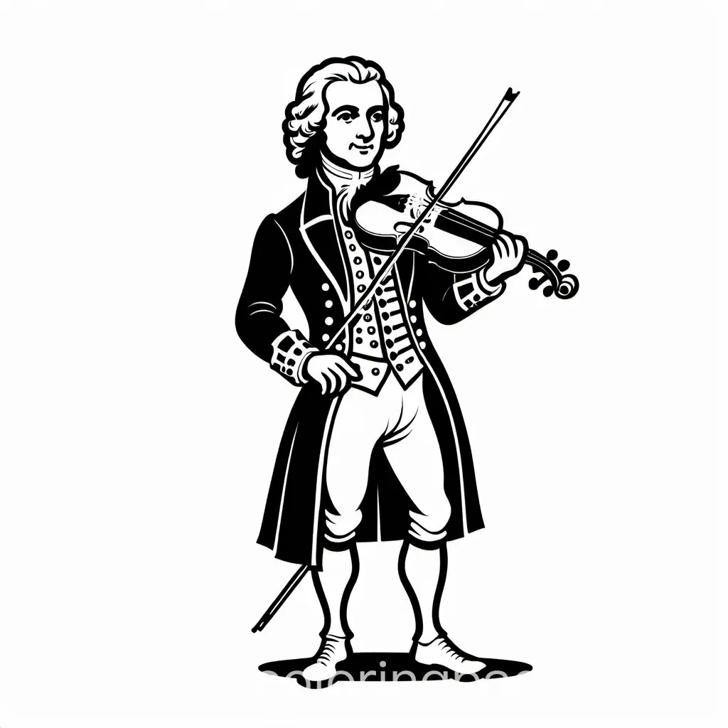 Cartoon-Style-Violinist-and-Composer-Coloring-Page-for-Kids