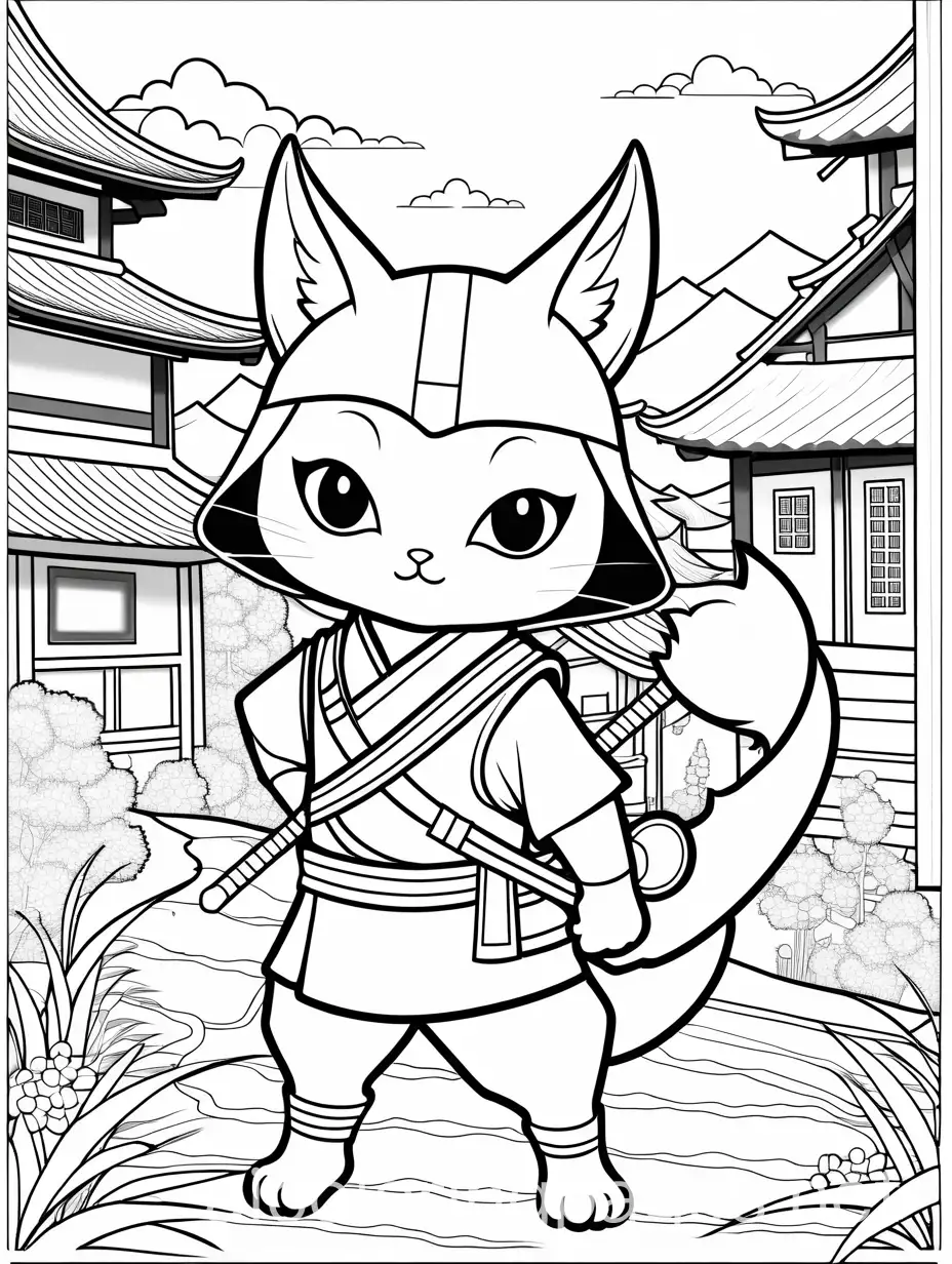 Neko-Ninja-Protecting-Village-Agile-KittenEared-Stealth-Warrior