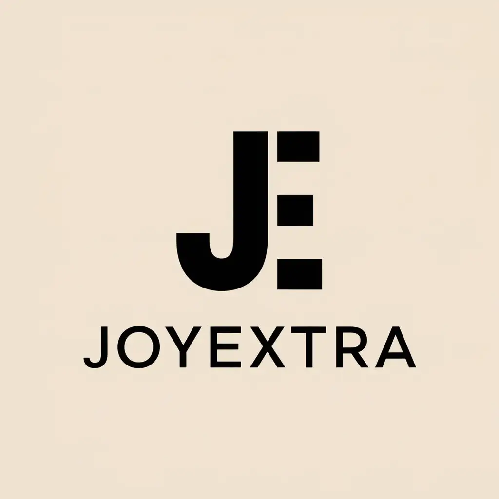 a vector logo design,with the text "JOYEXTRA", main symbol:using letters J and E to form a symbol,Moderate,clear background