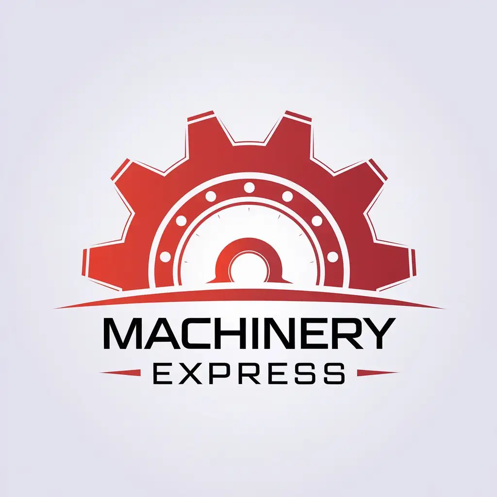 LOGO Design for Machinery Express Bold Red Modern TextBased Logo with Industrial Aesthetic