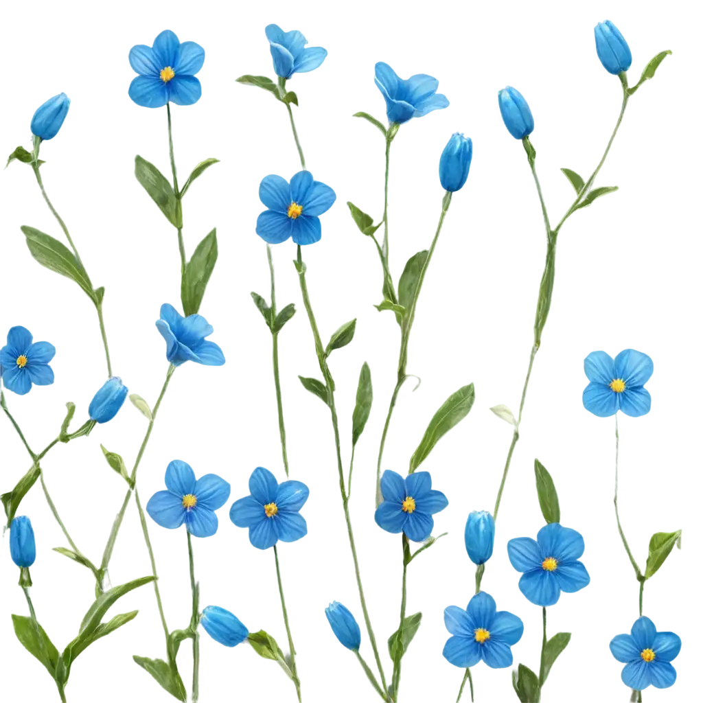 Blue-Flowers-Background-PNG-HighQuality-Floral-Design-for-Creative-Projects