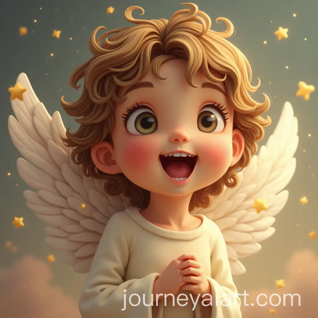 Smiley-Face-Angel-with-Wings-in-Dreamy-Setting