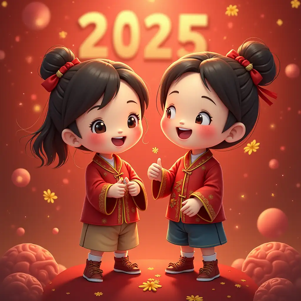 china happy new year 2025 and rea human enjoy together