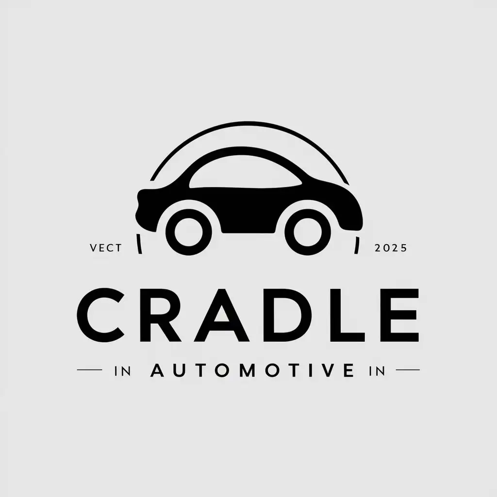 LOGO-Design-for-Cradle-Automotive-Theme-with-Cradle-and-Car-Symbol