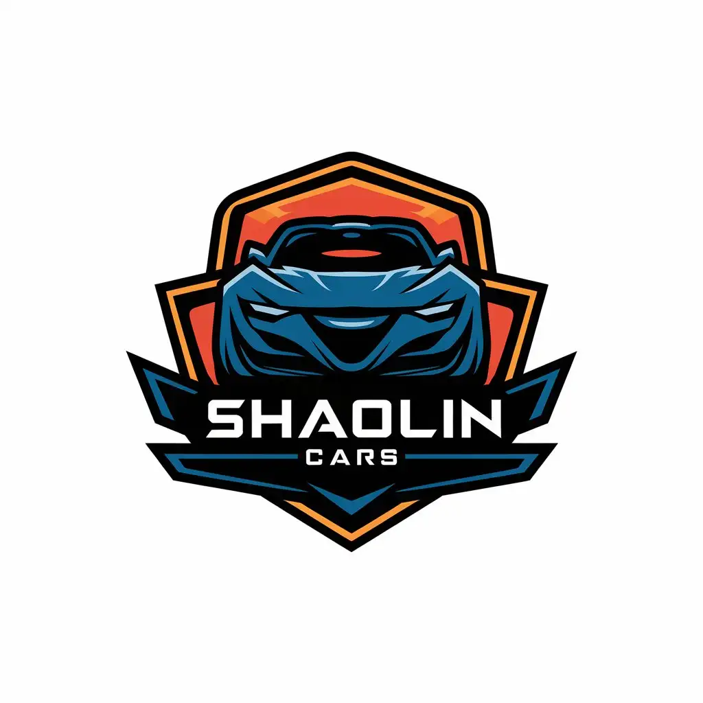 a vector logo design,with the text "Shaolin Cars", main symbol:Automobile,Moderate,clear background