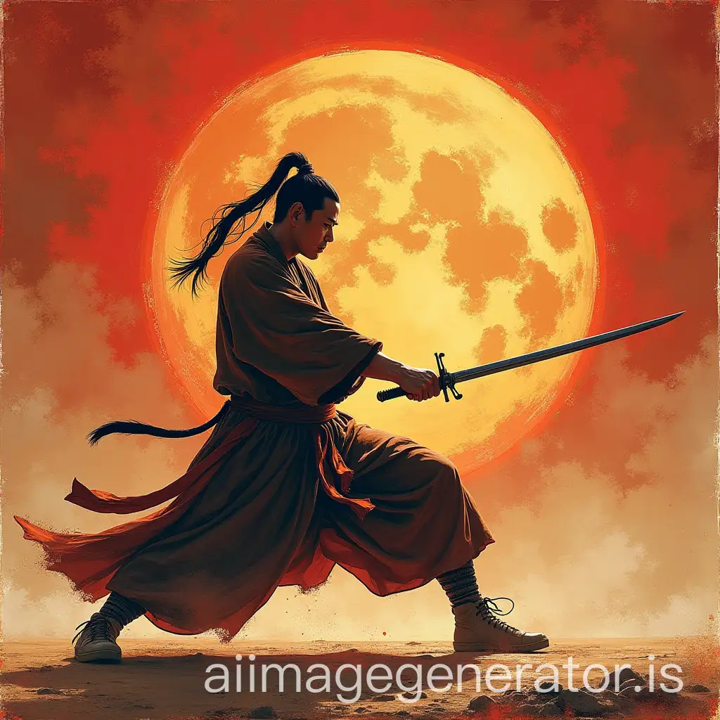 Shaolin-Monk-Leading-Da-Mo-Jian-Sword-Stage-in-Nmes-May-2025