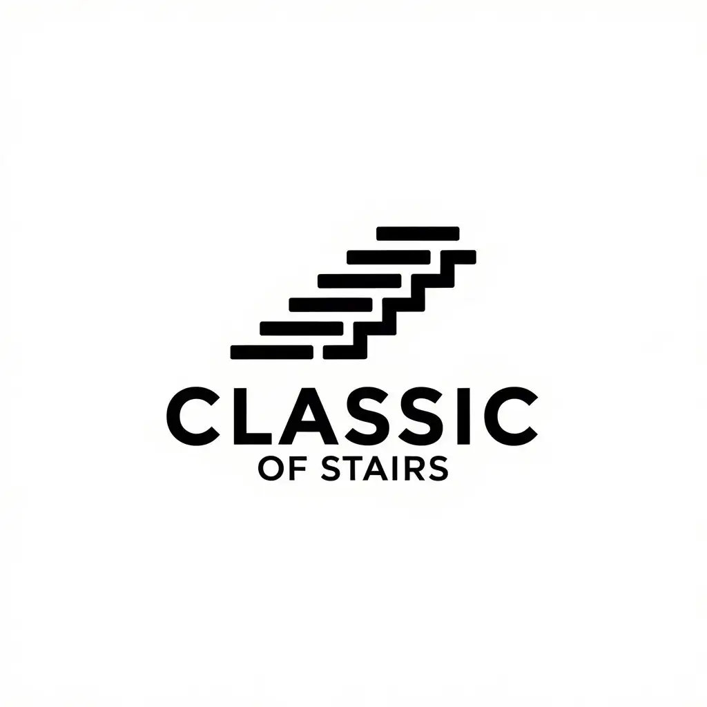 LOGO-Design-For-Classic-of-Stairs-Moderate-Stairs-Symbol-for-Construction-Industry