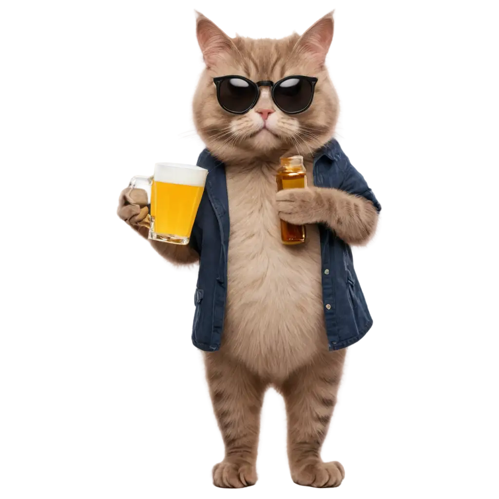 Pondering-Cat-with-Dark-Sunglasses-and-Beer-Mug-PNG-A-Fun-and-Stylish-Image-for-Every-Occasion