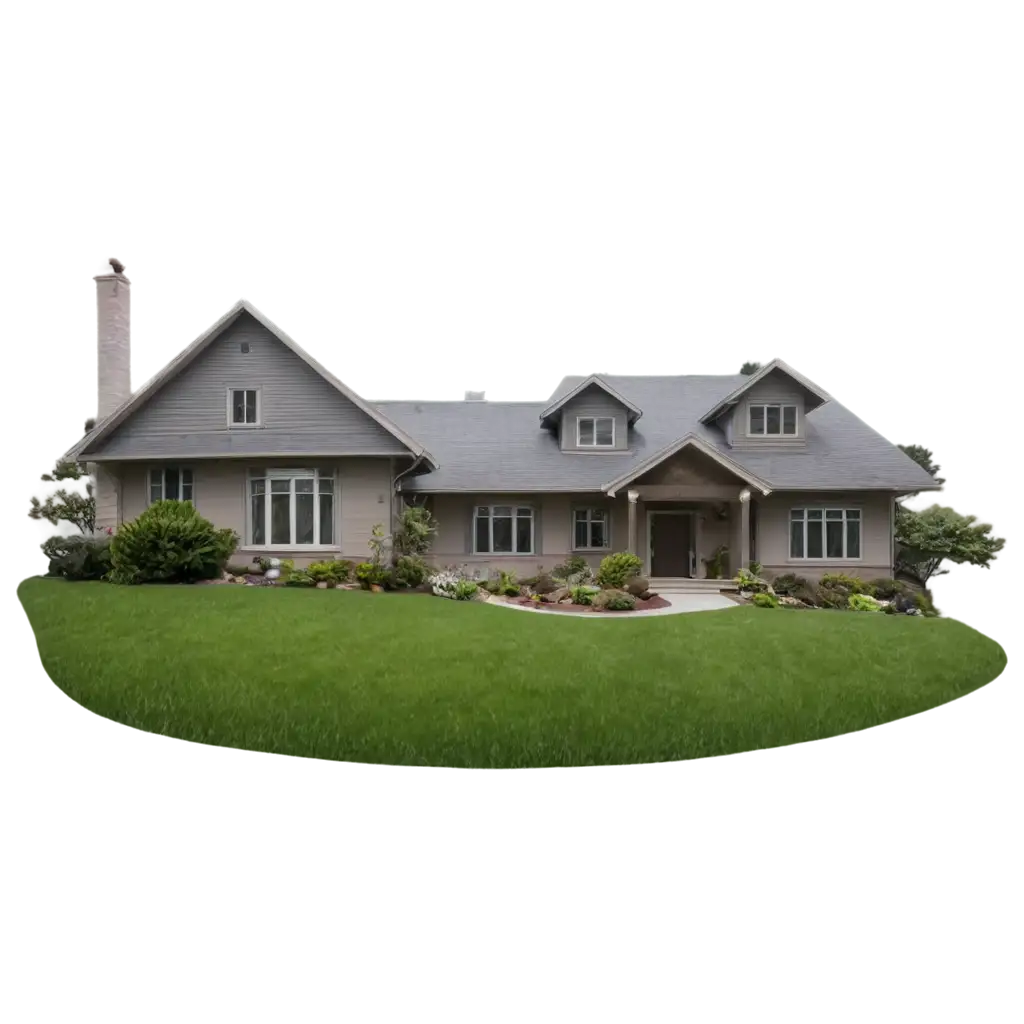 Clean-House-with-a-Small-Lawn-PNG-Ideal-Image-for-HighQuality-Visuals