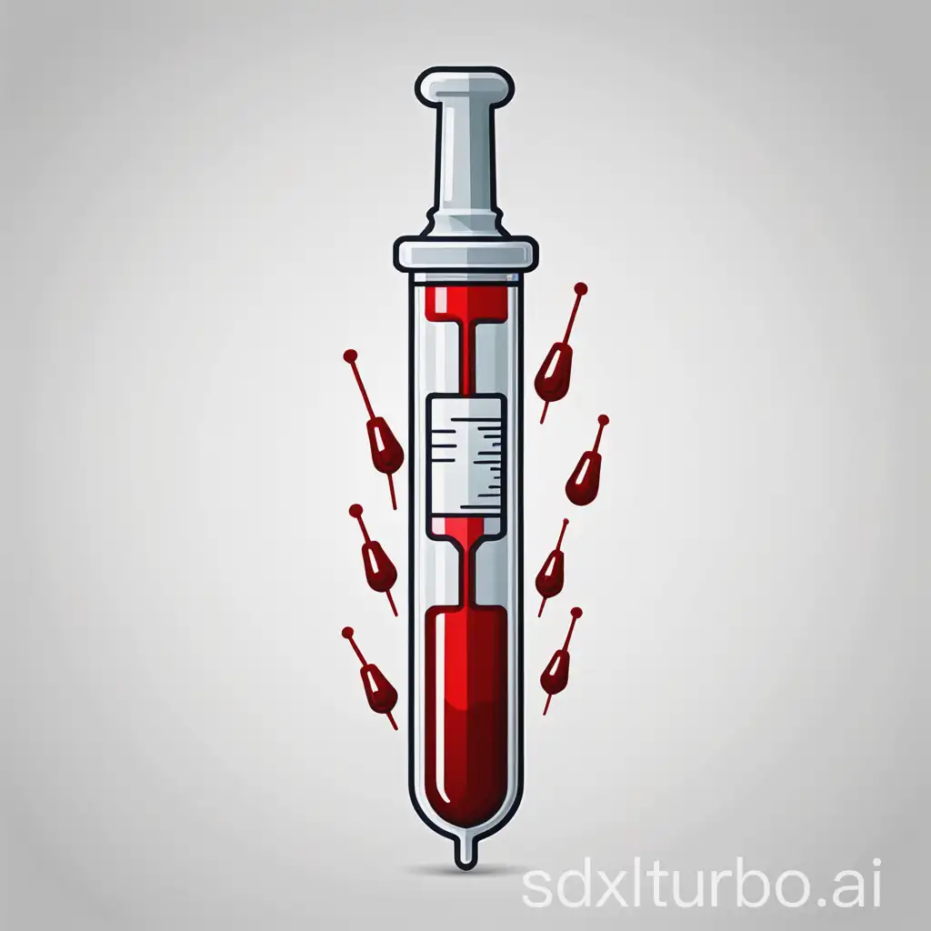 Vibrant-Syringe-Icon-with-Blood