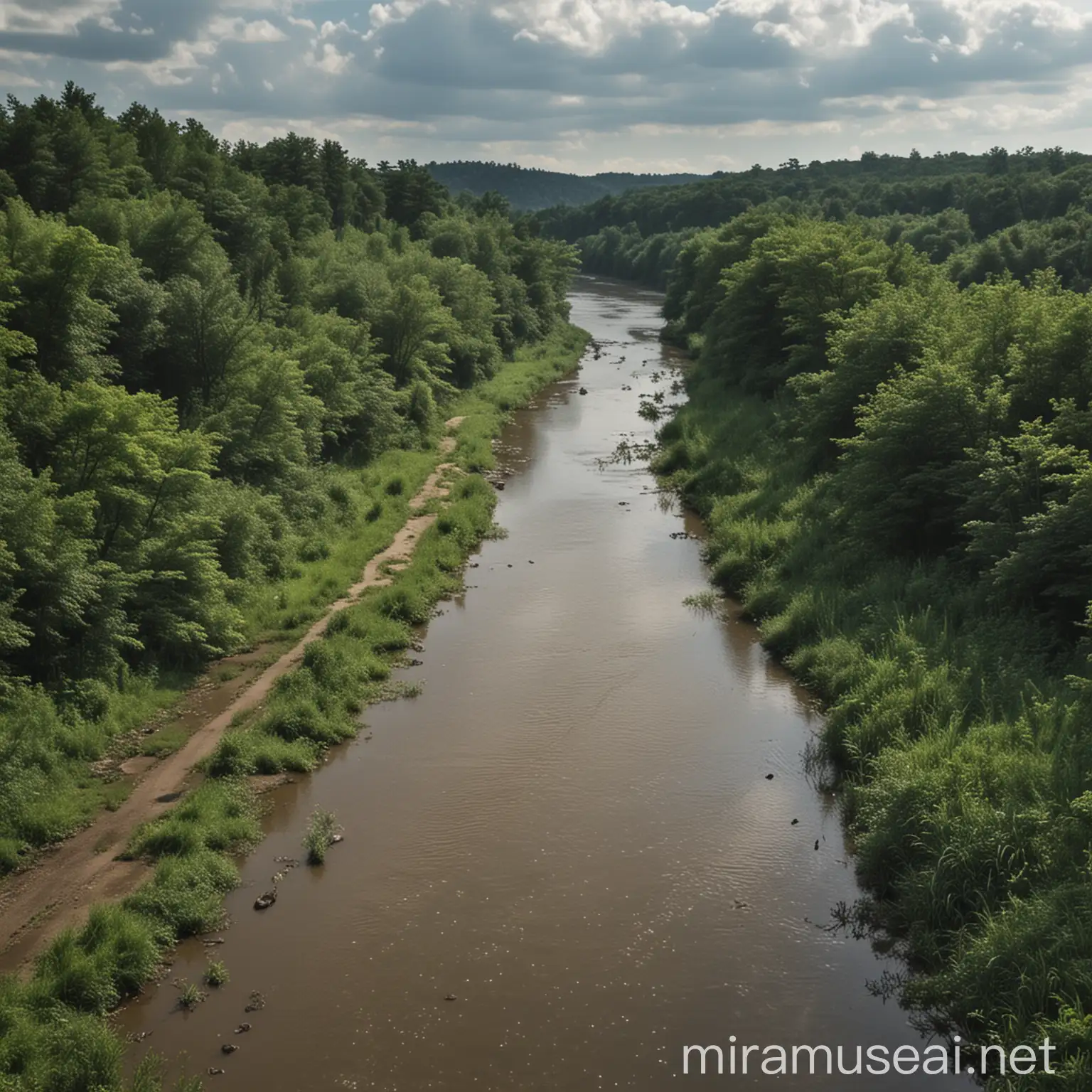 Scenic View Beyond the Wabe River