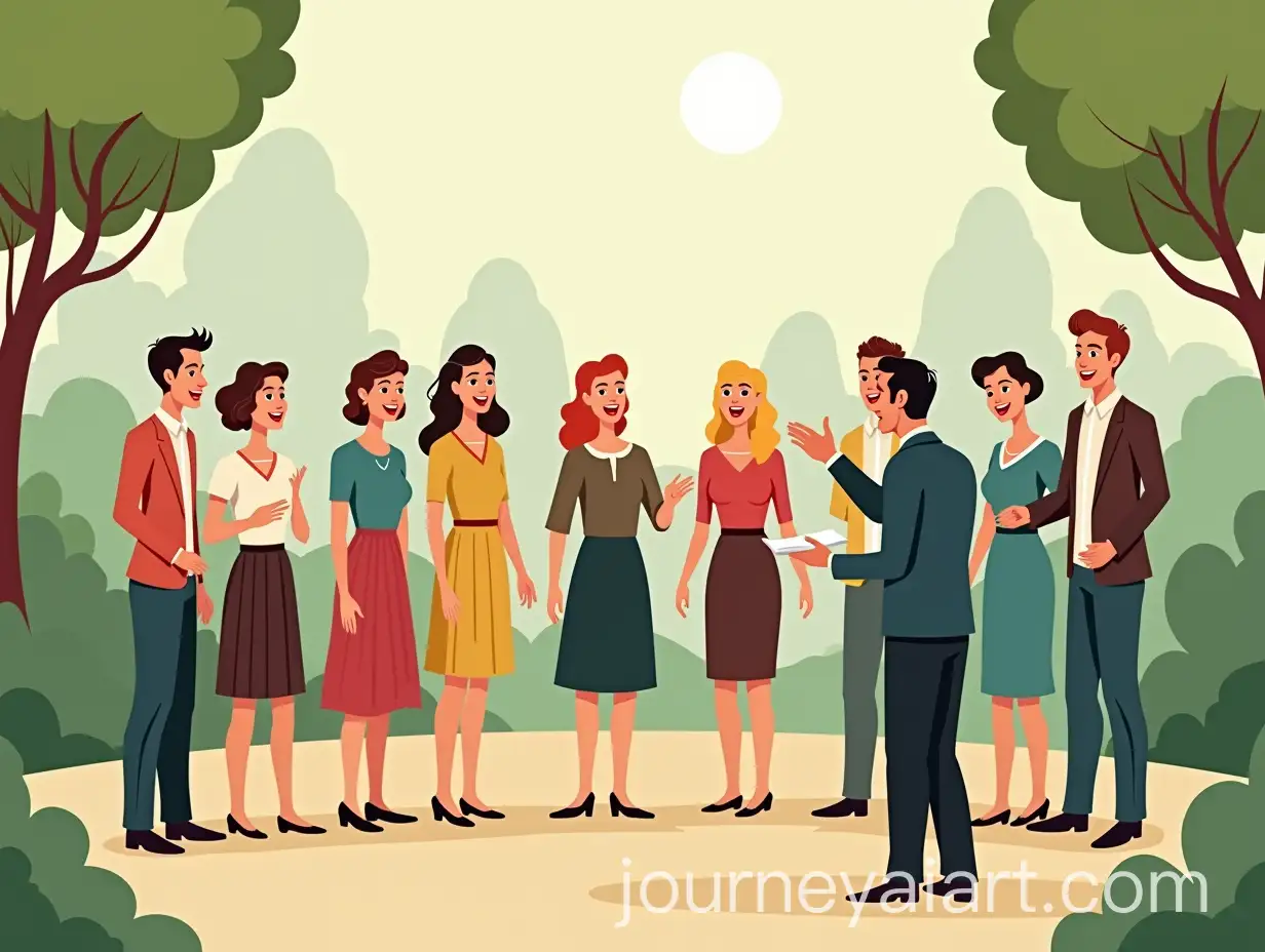 CaucasianAI-Image-Prompt-Expansion-Singers-Performing-in-a-Retro-Garden-with-a-Conductor