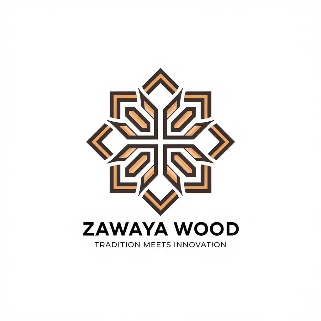 LOGO-Design-for-Zawaya-Wood-Minimalist-Text-with-Natural-Wood-Symbol