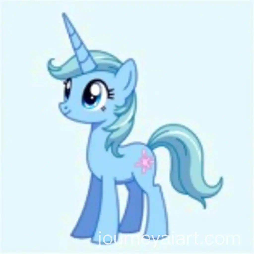 Light-Blue-Pony-with-Pearly-White-Hair-and-Kawaii-Flash-Mark