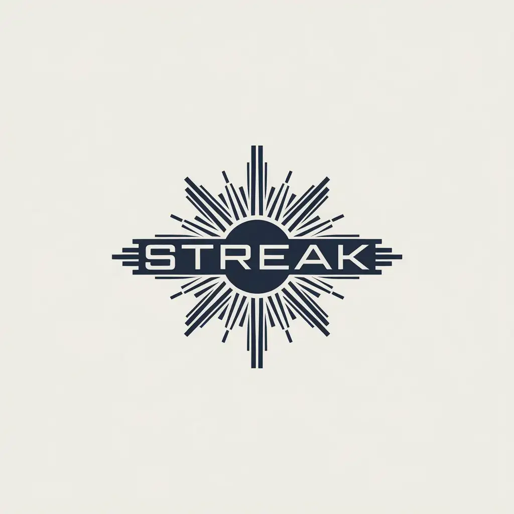 LOGO Design for Streak Sun Symbol with Clear Background and Modern Aesthetic