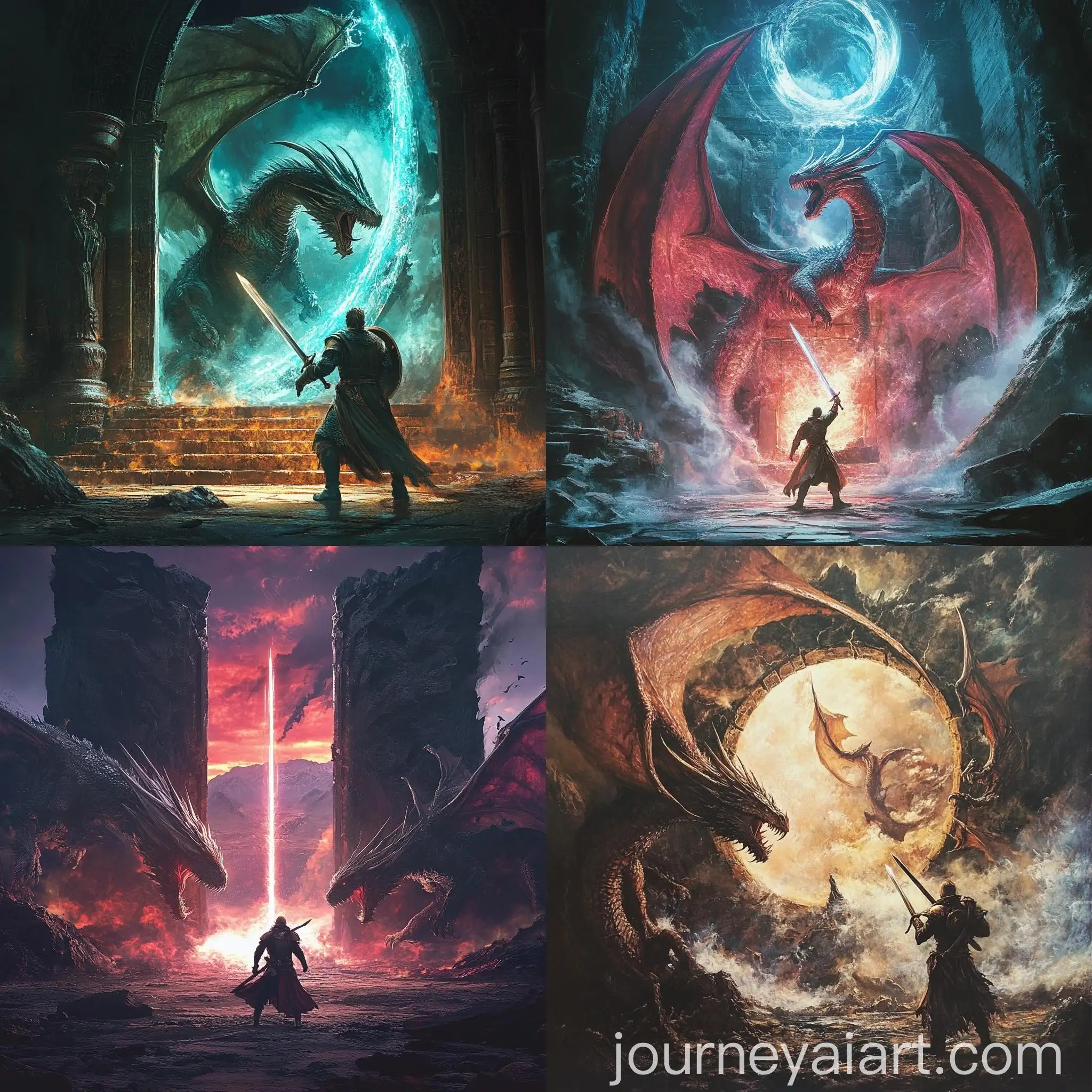 Warrior-Catching-Sword-from-Portal