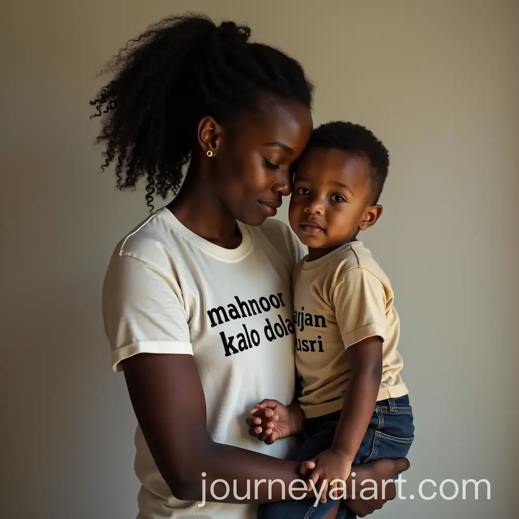 Strong-Black-Woman-Holding-White-Boy-with-Personalized-Shirts