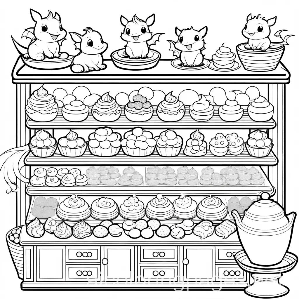 Chibi-Baby-Dragons-Baking-Whimsical-Pastries-in-Bakery