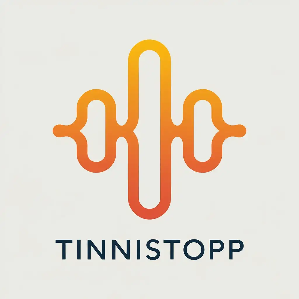 LOGO Design for Tinnistopp Orange and Modern Symbol Representing Relaxation and Tinnitus Coaching