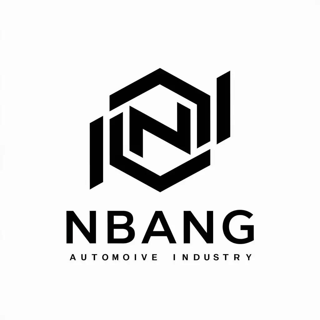 a vector logo design,with the text "Nbang", main symbol:Nbang,complex,be used in Automotive industry,clear background