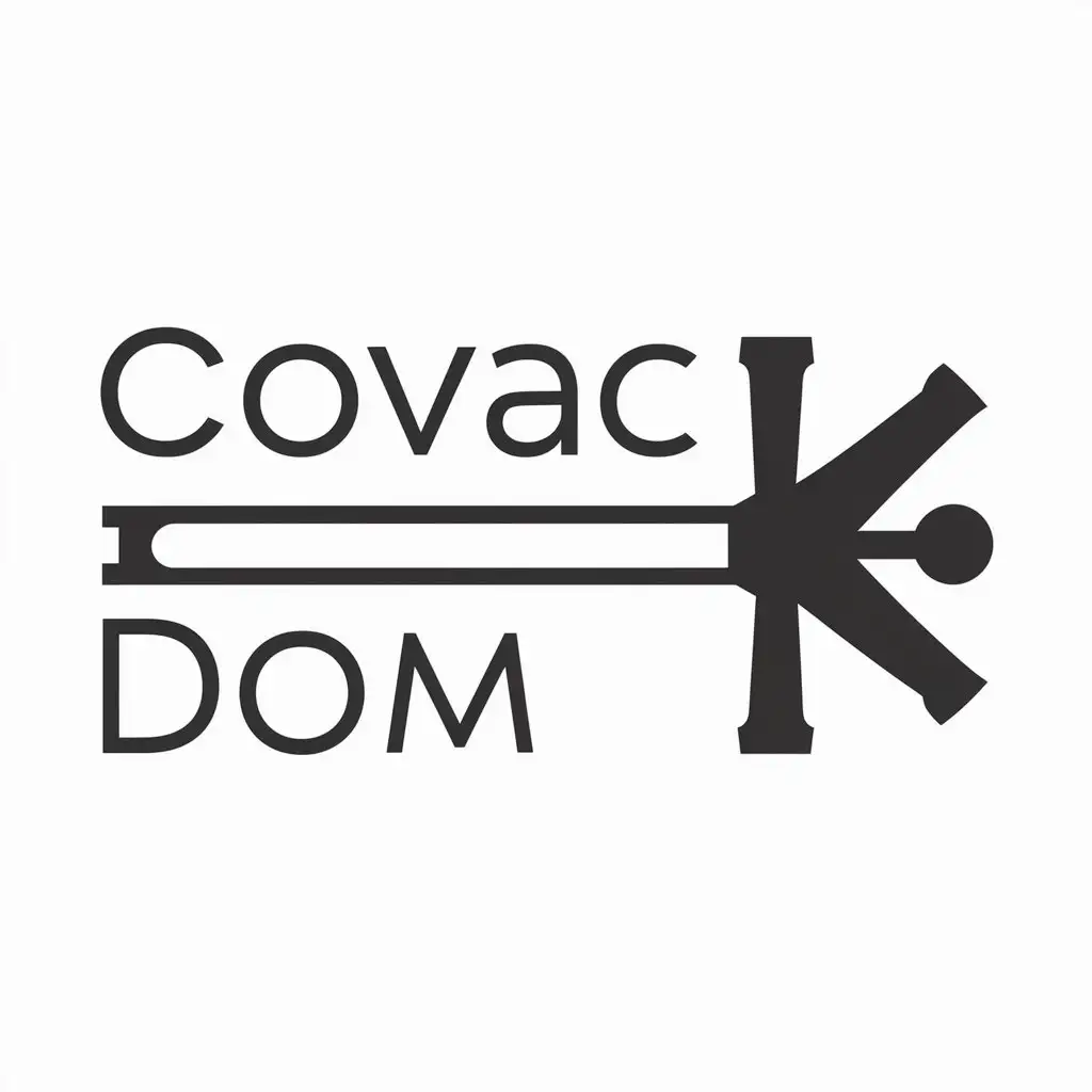 a logo design,with the text "Covac Dom", main symbol:Kuznets,Moderate,be used in Retail industry,clear background