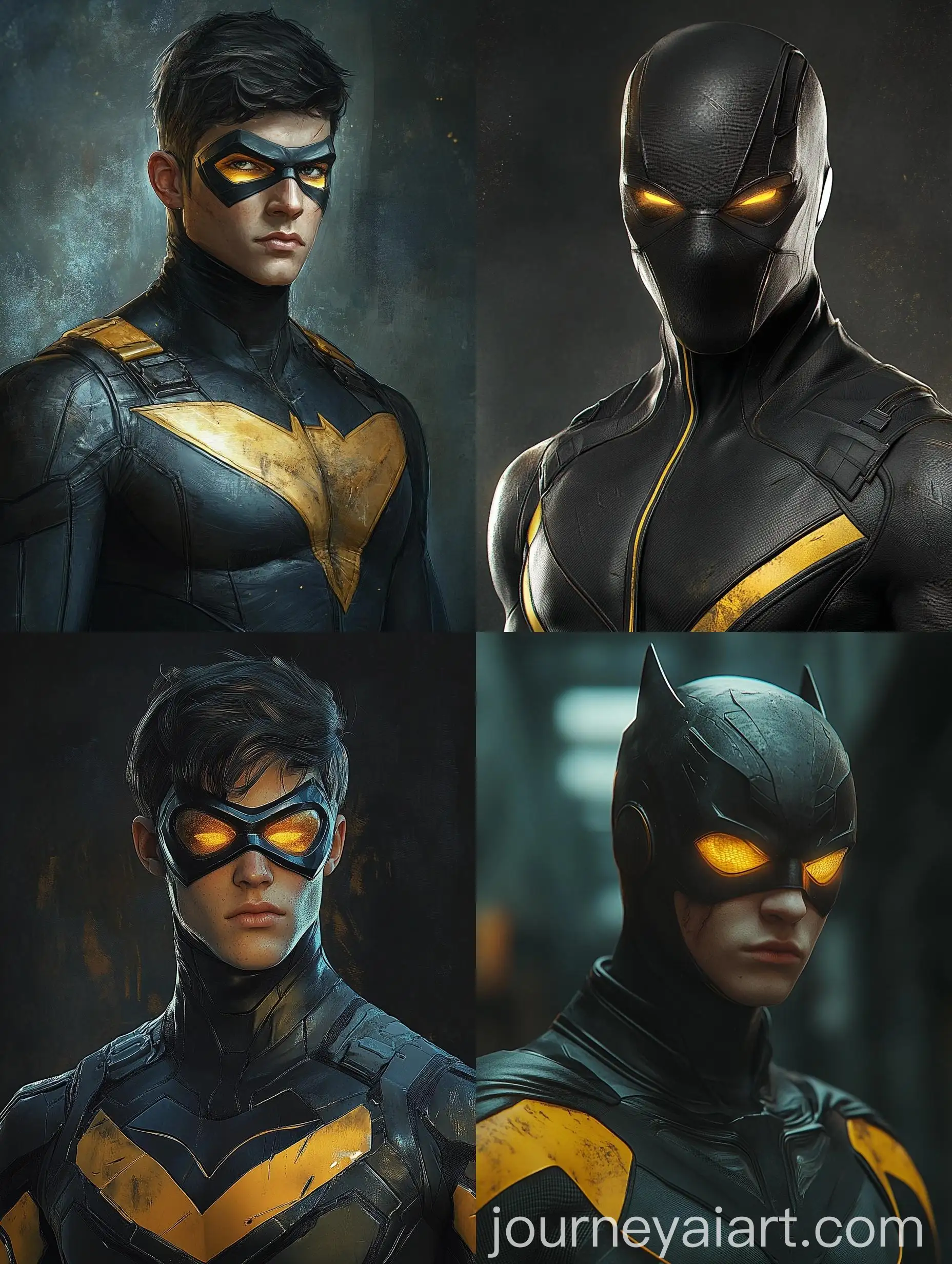 Teenage-Superhero-in-Black-and-Yellow-Mask-and-Jumpsuit