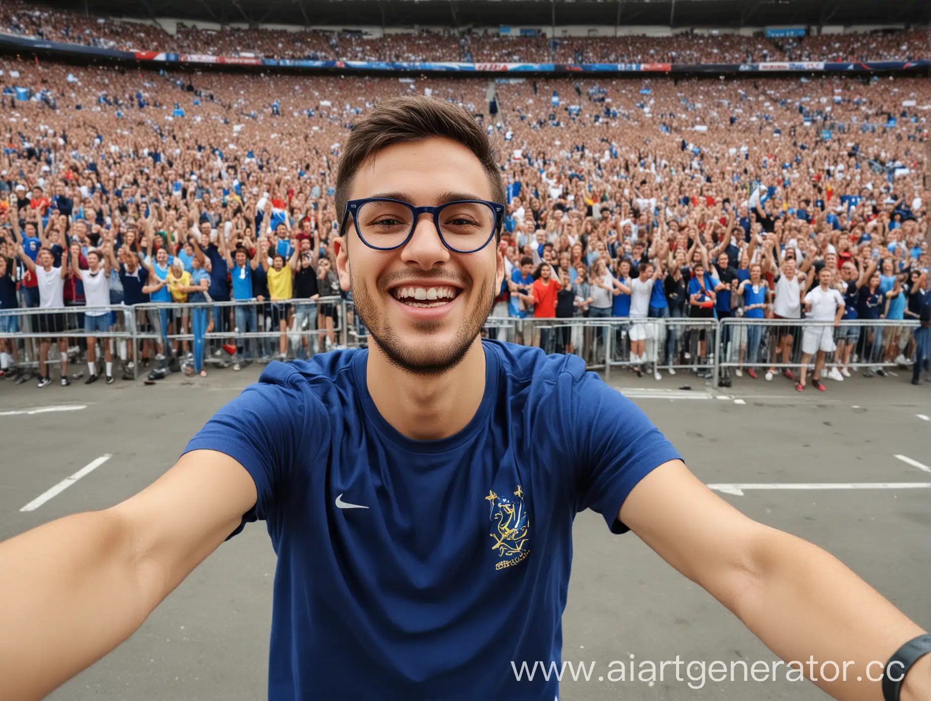 Excited-Young-Man-in-Glasses-at-Euro-2024-Football-Match-Taking-Selfie