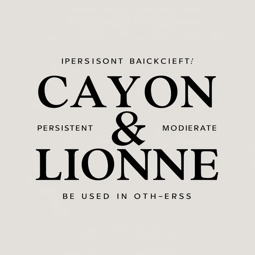 a vector logo design,with the text "cayon & lionne", main symbol:persistentness,Moderate,be used in Others industry,clear background